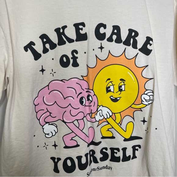 Season Of Sunday Take Care Tee Sz Small - Picture 3 of 5